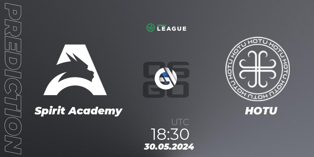 Spirit Academy - HOTU: ennuste. 30.05.2024 at 18:30, Counter-Strike (CS2), ESEA Season 49: Advanced Division - Europe