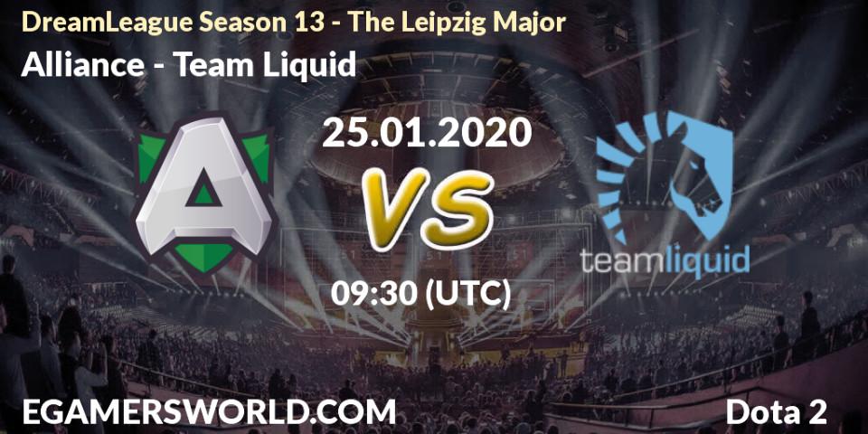 Alliance - Team Liquid: ennuste. 25.01.20, Dota 2, DreamLeague Season 13 - The Leipzig Major