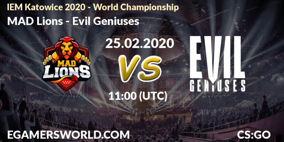 MAD Lions - Evil Geniuses: ennuste. 25.02.20, CS2 (CS:GO), IEM Katowice 2020 