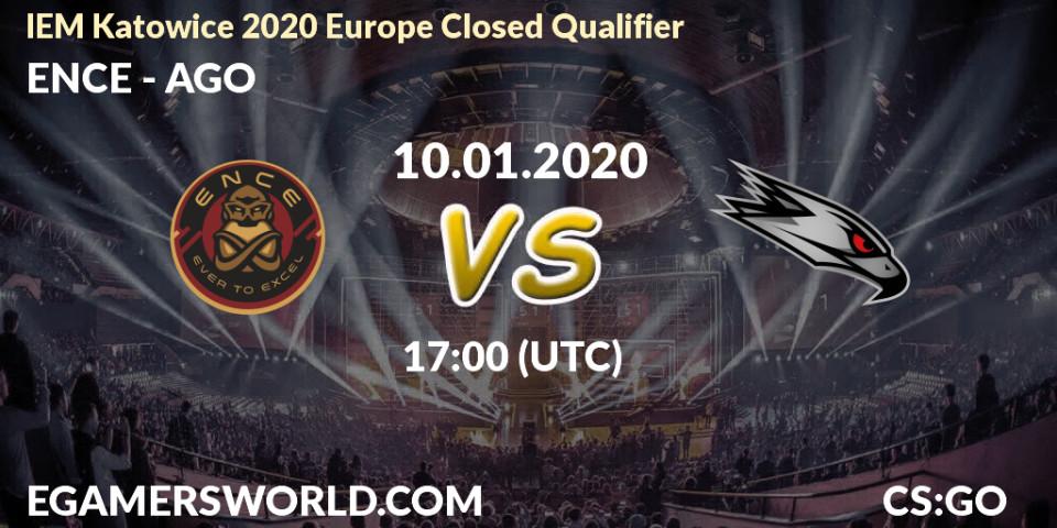 ENCE - AGO: ennuste. 10.01.20, CS2 (CS:GO), IEM Katowice 2020 Europe Closed Qualifier