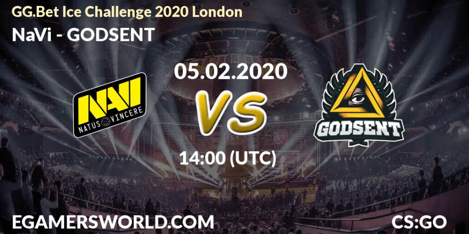 NaVi - GODSENT: ennuste. 05.02.20, CS2 (CS:GO), GG.Bet Ice Challenge 2020 London
