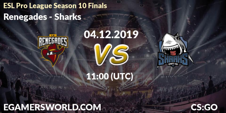 Renegades - Sharks: ennuste. 04.12.19, CS2 (CS:GO), ESL Pro League Season 10 Finals