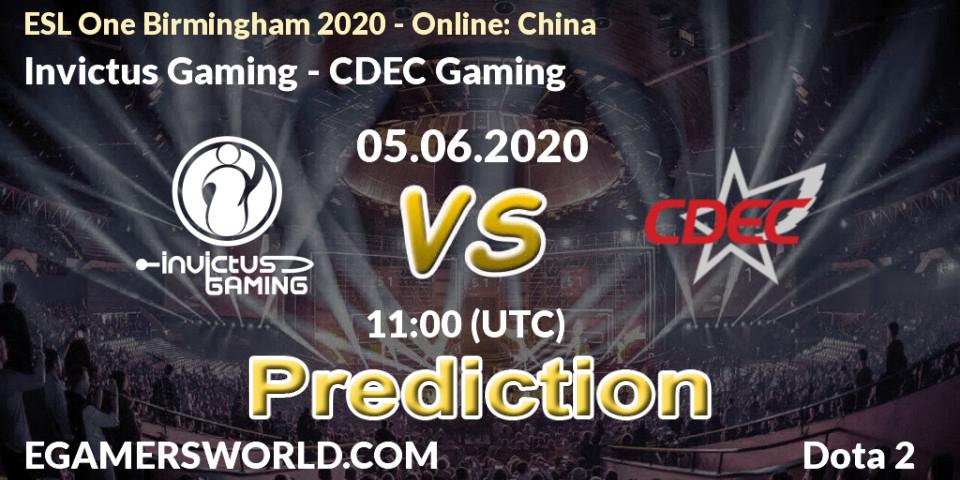 Invictus Gaming - CDEC Gaming: ennuste. 05.06.20, Dota 2, ESL One Birmingham 2020 - Online: China