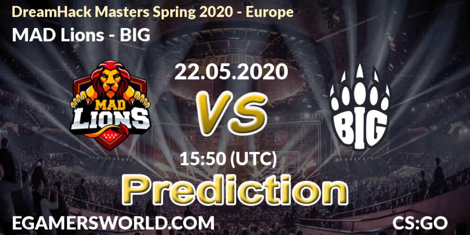 MAD Lions - BIG: ennuste. 22.05.20, CS2 (CS:GO), DreamHack Masters Spring 2020 - Europe