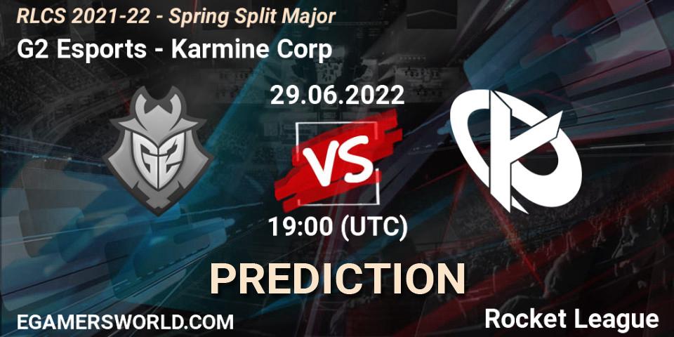 G2 Esports - Karmine Corp: ennuste. 29.06.22, Rocket League, RLCS 2021-22 - Spring Split Major