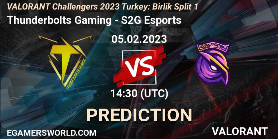 Thunderbolts Gaming - S2G Esports: ennuste. 05.02.23, VALORANT, VALORANT Challengers 2023 Turkey: Birlik Split 1