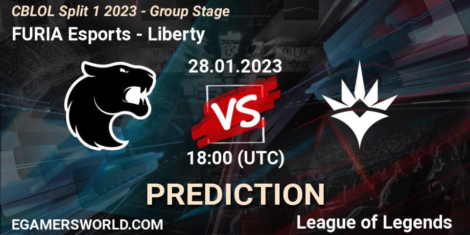 FURIA Esports - Liberty: ennuste. 28.01.23, LoL, CBLOL Split 1 2023 - Group Stage