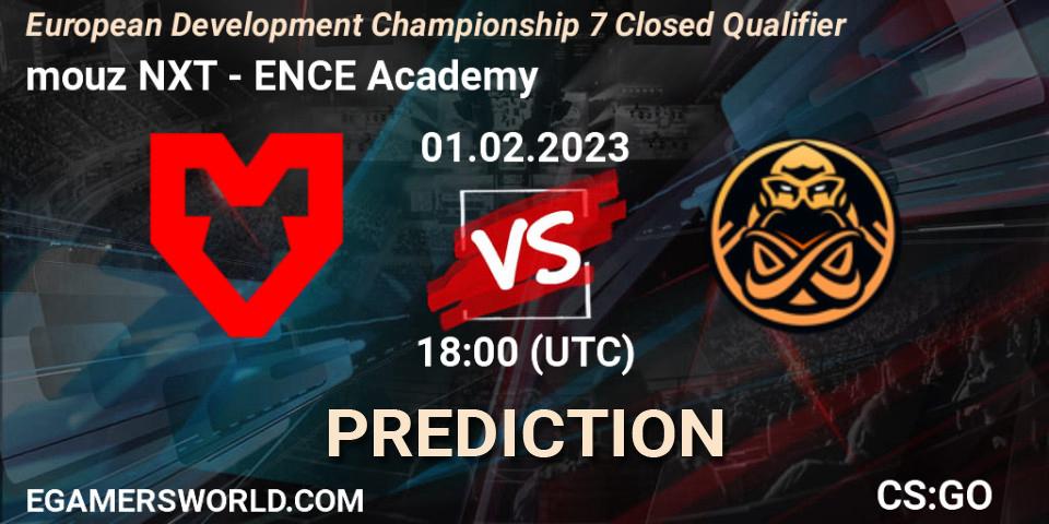 mouz NXT - ENCE Academy: ennuste. 31.01.23, CS2 (CS:GO), European Development Championship 7 Closed Qualifier