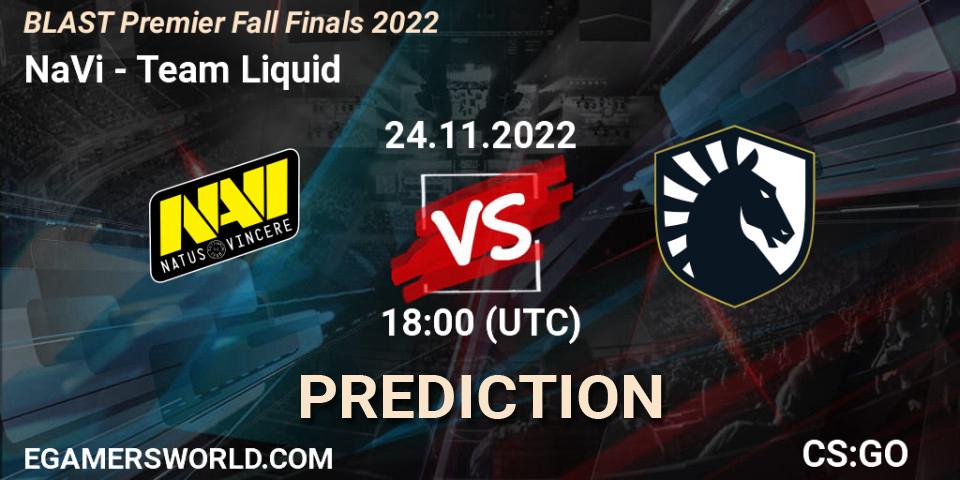 NaVi - Team Liquid: ennuste. 24.11.22, CS2 (CS:GO), BLAST Premier Fall Finals 2022
