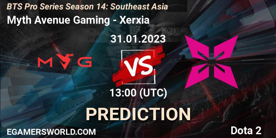 Myth Avenue Gaming - Xerxia: ennuste. 31.01.23, Dota 2, BTS Pro Series Season 14: Southeast Asia