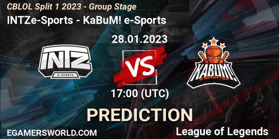 INTZ e-Sports - KaBuM! e-Sports: ennuste. 28.01.23, LoL, CBLOL Split 1 2023 - Group Stage