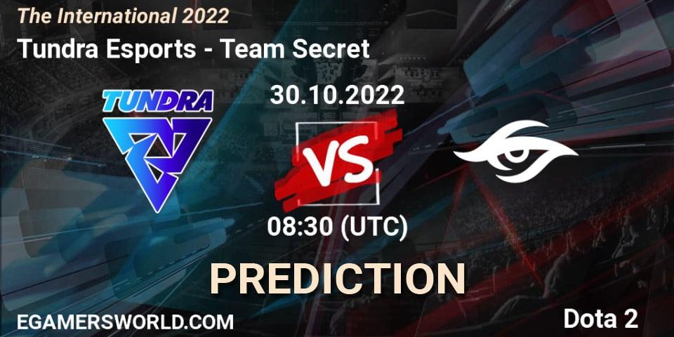 Tundra Esports - Team Secret: ennuste. 30.10.22, Dota 2, The International 2022