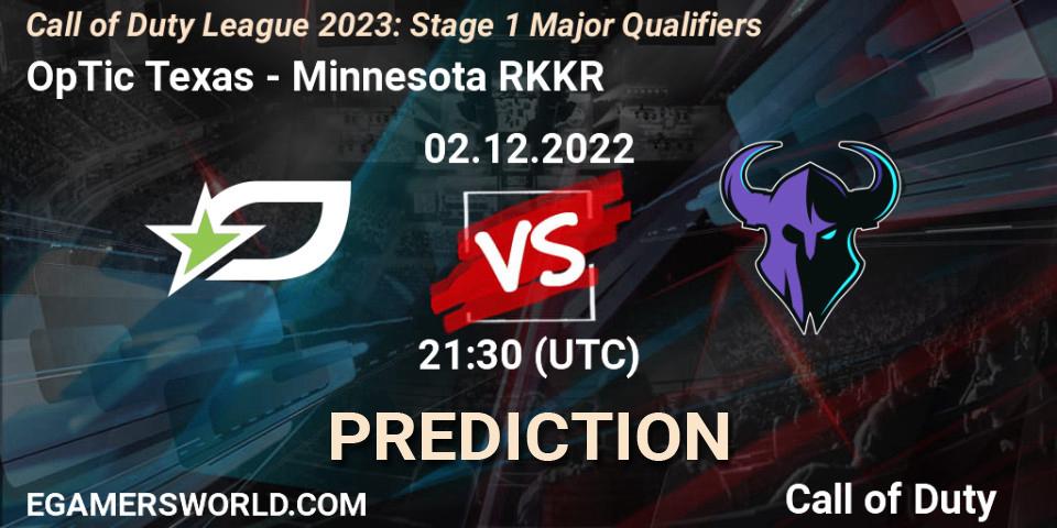 OpTic Texas - Minnesota RØKKR: ennuste. 02.12.22, Call of Duty, Call of Duty League 2023: Stage 1 Major Qualifiers