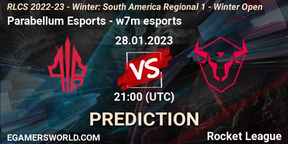 Parabellum Esports - w7m esports: ennuste. 28.01.23, Rocket League, RLCS 2022-23 - Winter: South America Regional 1 - Winter Open