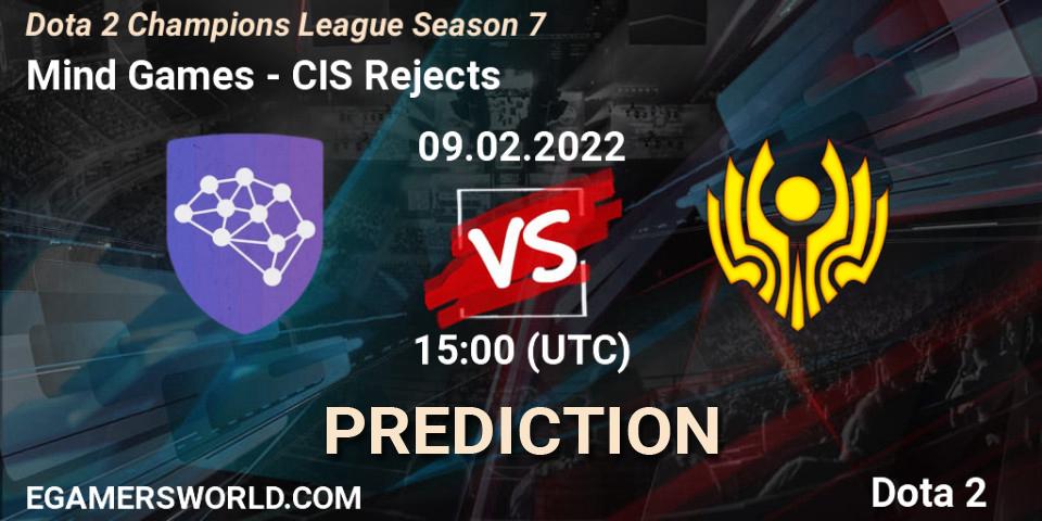 Mind Games - CIS Rejects: ennuste. 09.02.22, Dota 2, Dota 2 Champions League 2022 Season 7