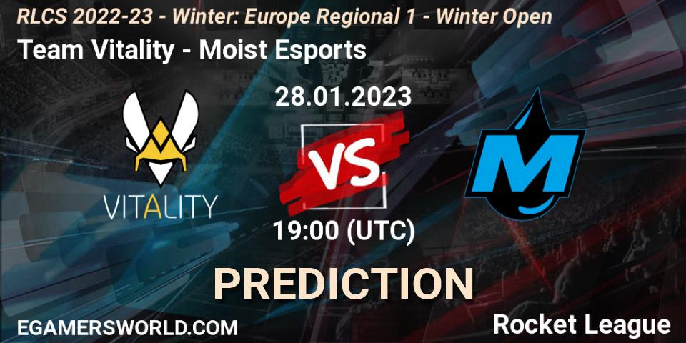 Team Vitality - Moist Esports: ennuste. 28.01.23, Rocket League, RLCS 2022-23 - Winter: Europe Regional 1 - Winter Open