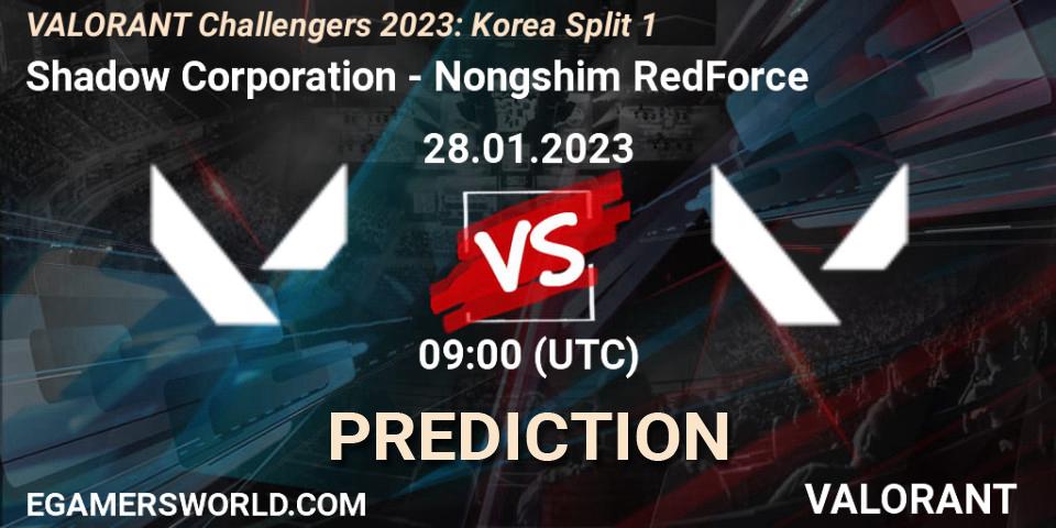 Shadow Corporation - Nongshim RedForce: ennuste. 28.01.23, VALORANT, VALORANT Challengers 2023: Korea Split 1
