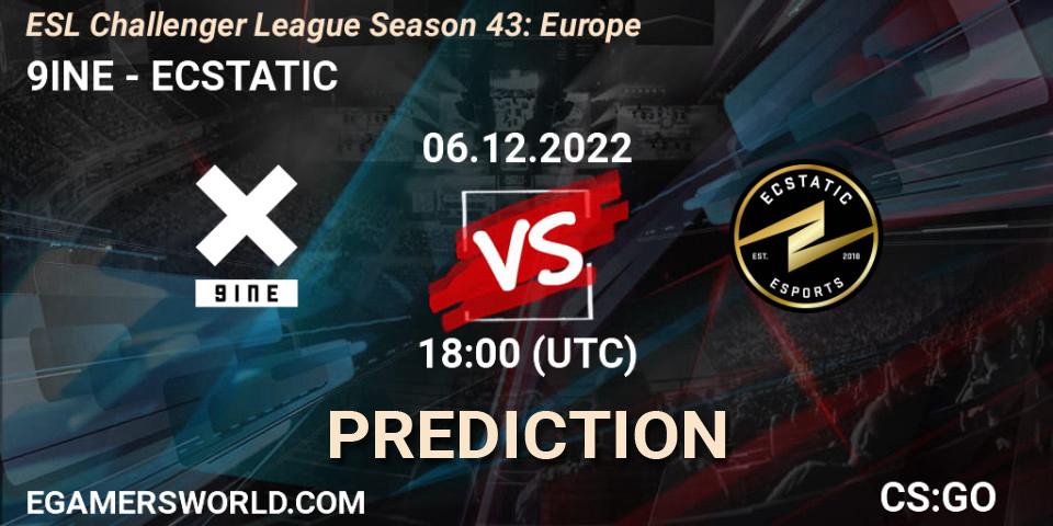 9INE - ECSTATIC: ennuste. 06.12.22, CS2 (CS:GO), ESL Challenger League Season 43: Europe