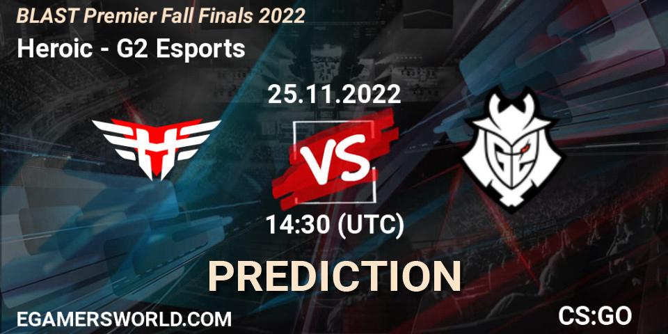 Heroic - G2 Esports: ennuste. 25.11.22, CS2 (CS:GO), BLAST Premier Fall Finals 2022