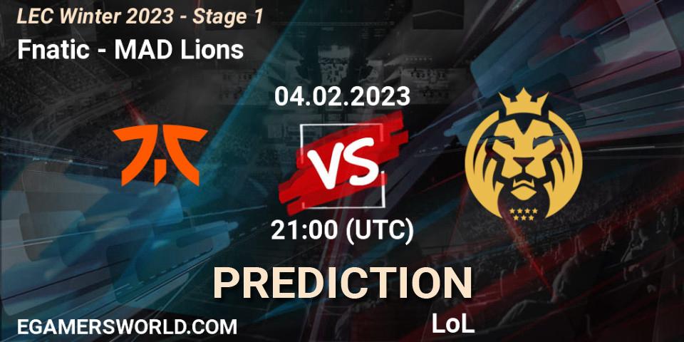 Fnatic - MAD Lions: ennuste. 04.02.23, LoL, LEC Winter 2023 - Stage 1