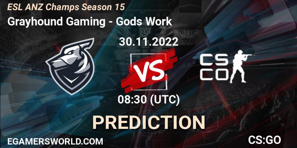 Grayhound Gaming - Gods Work: ennuste. 30.11.22, CS2 (CS:GO), ESL ANZ Champs Season 15