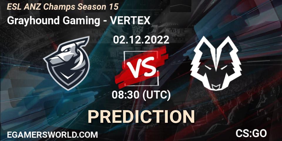 Grayhound Gaming - VERTEX: ennuste. 02.12.22, CS2 (CS:GO), ESL ANZ Champs Season 15