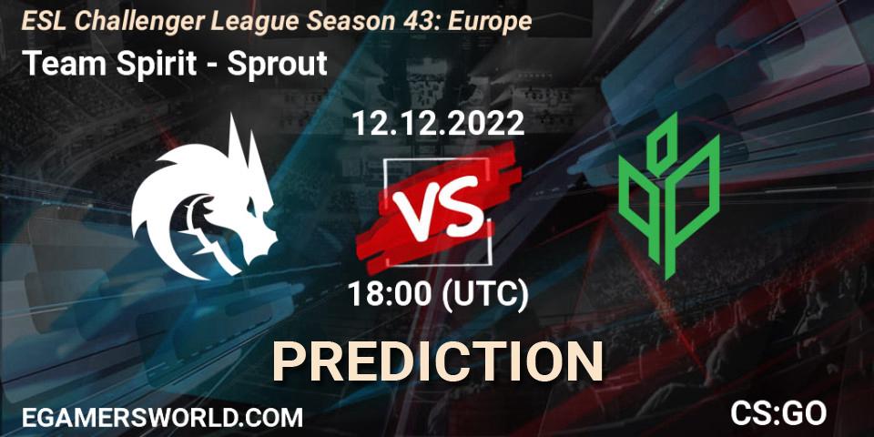 Team Spirit - Sprout: ennuste. 12.12.22, CS2 (CS:GO), ESL Challenger League Season 43: Europe