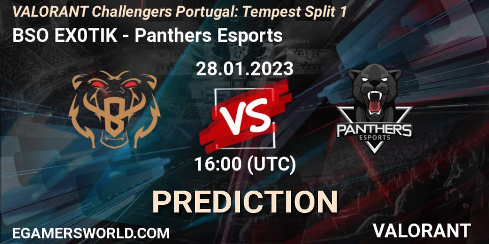 BSO EX0TIK - Panthers Esports: ennuste. 28.01.23, VALORANT, VALORANT Challengers 2023 Portugal: Tempest Split 1