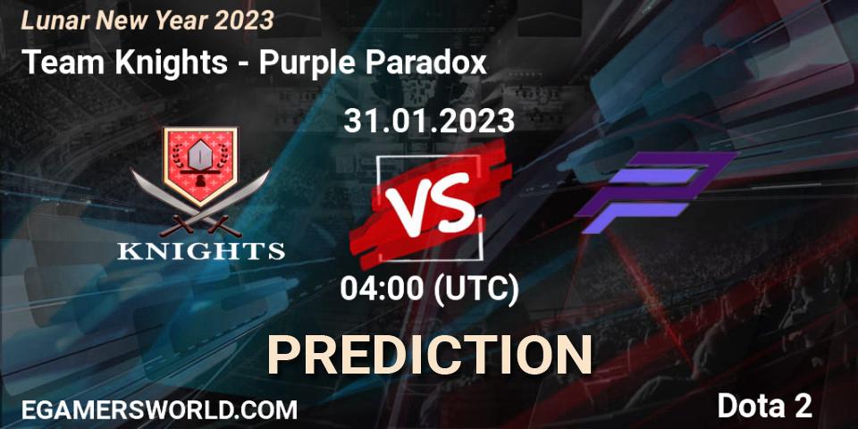 Team Knights - Purple Paradox: ennuste. 01.02.23, Dota 2, Lunar New Year 2023