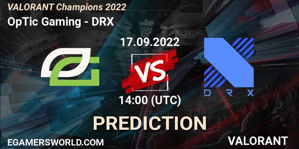 OpTic Gaming - DRX: ennuste. 17.09.22, VALORANT, VALORANT Champions 2022