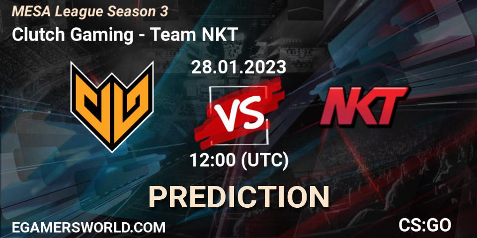 Clutch Gaming - Team NKT: ennuste. 28.01.23, CS2 (CS:GO), MESA League Season 3