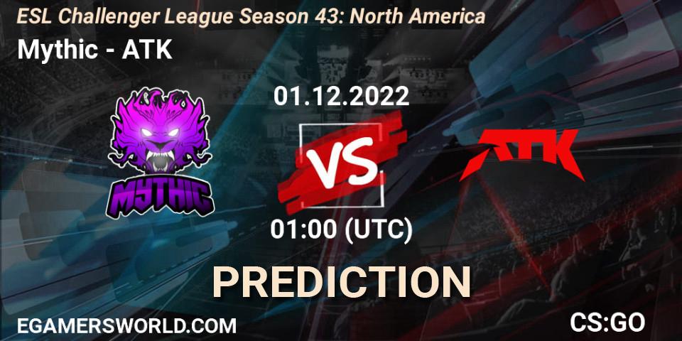 Mythic - ATK: ennuste. 01.12.22, CS2 (CS:GO), ESL Challenger League Season 43: North America