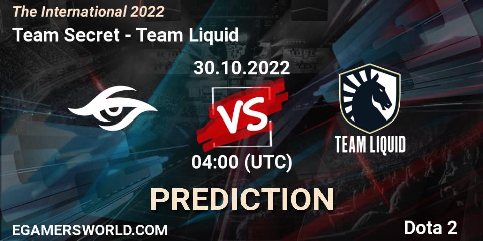 Team Secret - Team Liquid: ennuste. 30.10.22, Dota 2, The International 2022