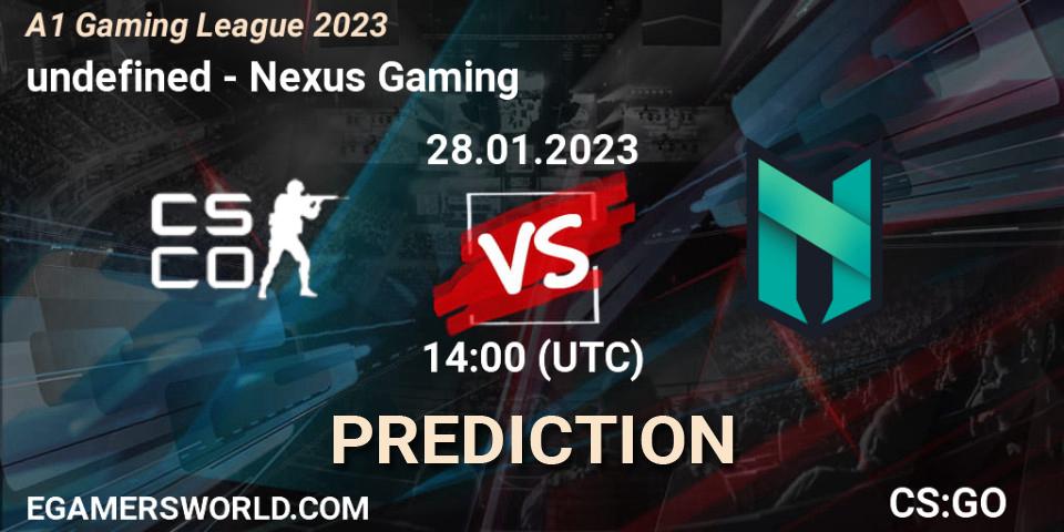 undefined - Nexus Gaming: ennuste. 28.01.23, CS2 (CS:GO), A1 Gaming League 2023