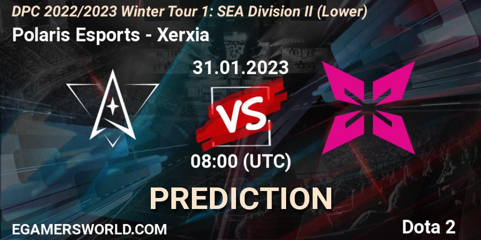 Polaris Esports - Xerxia: ennuste. 01.02.23, Dota 2, DPC 2022/2023 Winter Tour 1: SEA Division II (Lower)