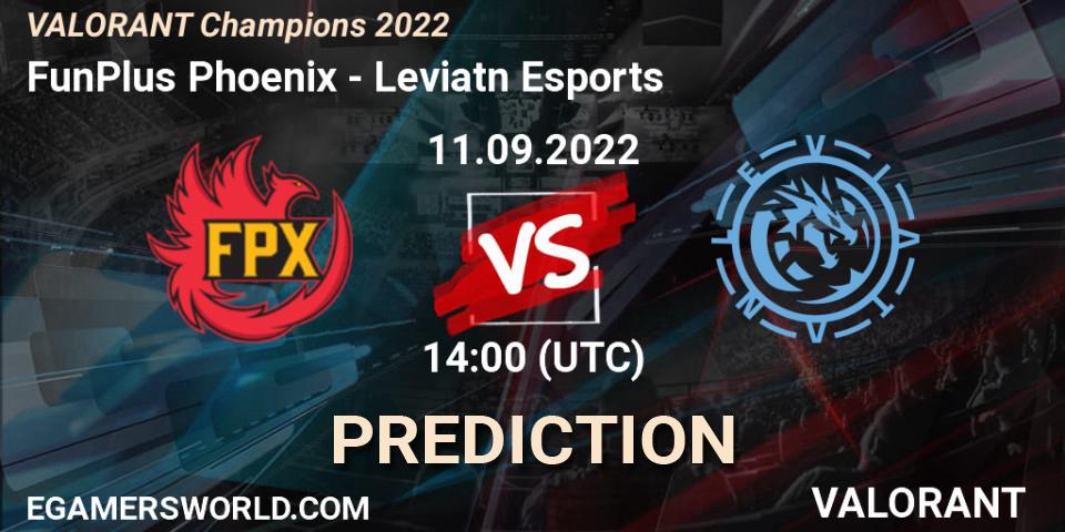 FunPlus Phoenix - Leviatán Esports: ennuste. 11.09.22, VALORANT, VALORANT Champions 2022