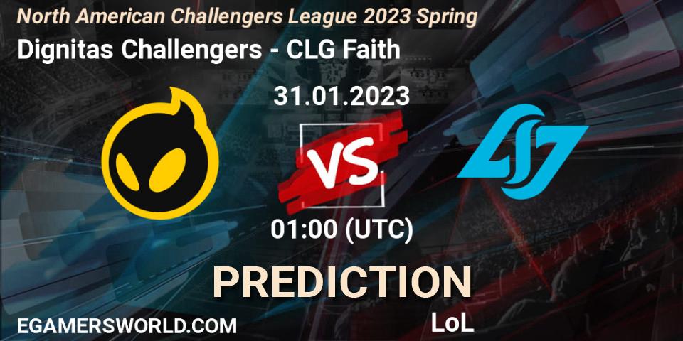 Dignitas Challengers - CLG Faith: ennuste. 31.01.23, LoL, NACL 2023 Spring - Group Stage