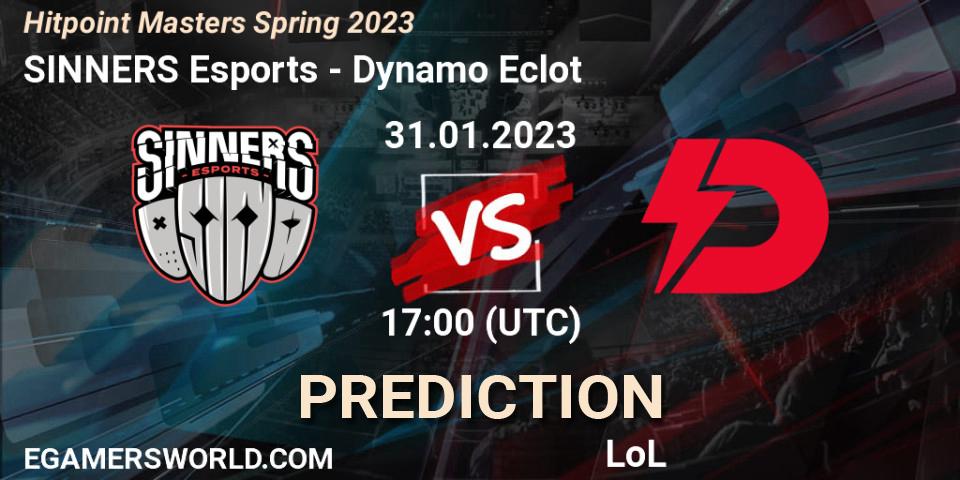 SINNERS Esports - Dynamo Eclot: ennuste. 31.01.23, LoL, Hitpoint Masters Spring 2023
