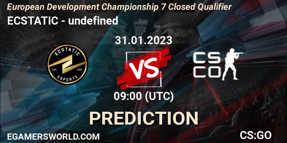 ECSTATIC - undefined: ennuste. 31.01.23, CS2 (CS:GO), European Development Championship 7 Closed Qualifier