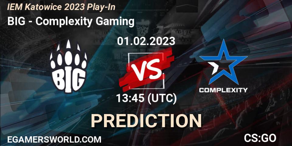 BIG - Complexity Gaming: ennuste. 01.02.23, CS2 (CS:GO), IEM Katowice 2023 Play-In