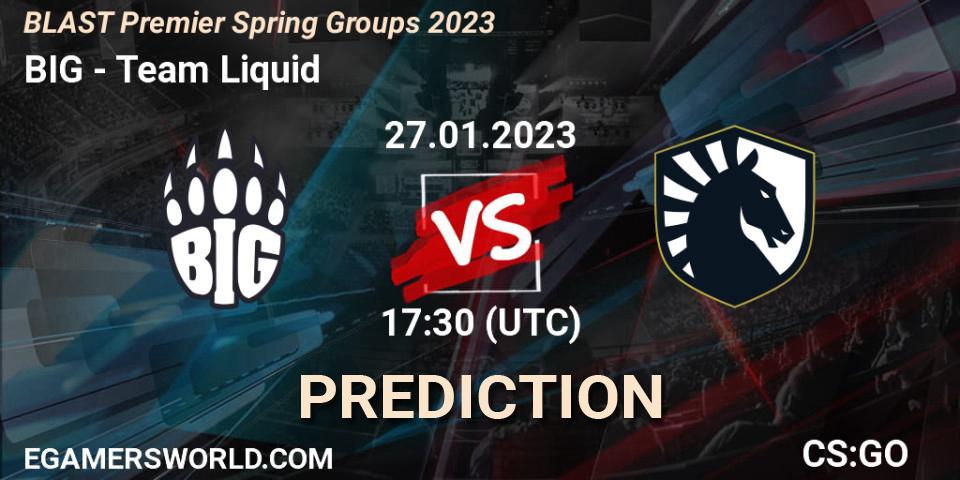 BIG - Team Liquid: ennuste. 27.01.23, CS2 (CS:GO), BLAST Premier Spring Groups 2023