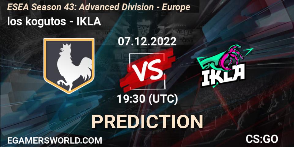 los kogutos - IKLA: ennuste. 08.12.22, CS2 (CS:GO), ESEA Season 43: Advanced Division - Europe