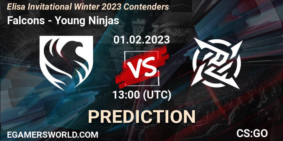 Falcons - Young Ninjas: ennuste. 01.02.23, CS2 (CS:GO), Elisa Invitational Winter 2023 Contenders