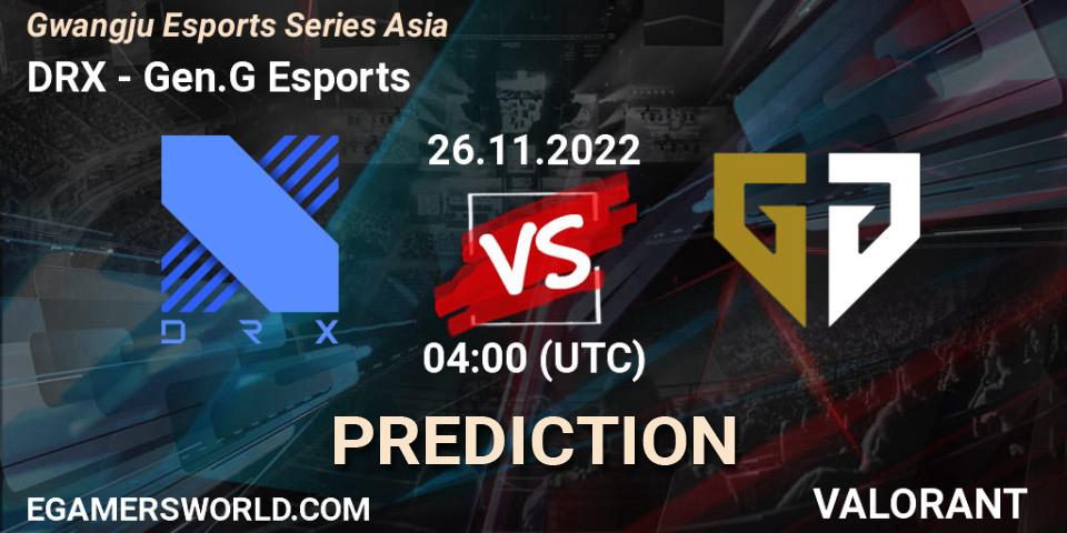 DRX - Gen.G Esports: ennuste. 26.11.22, VALORANT, Gwangju Esports Series Asia
