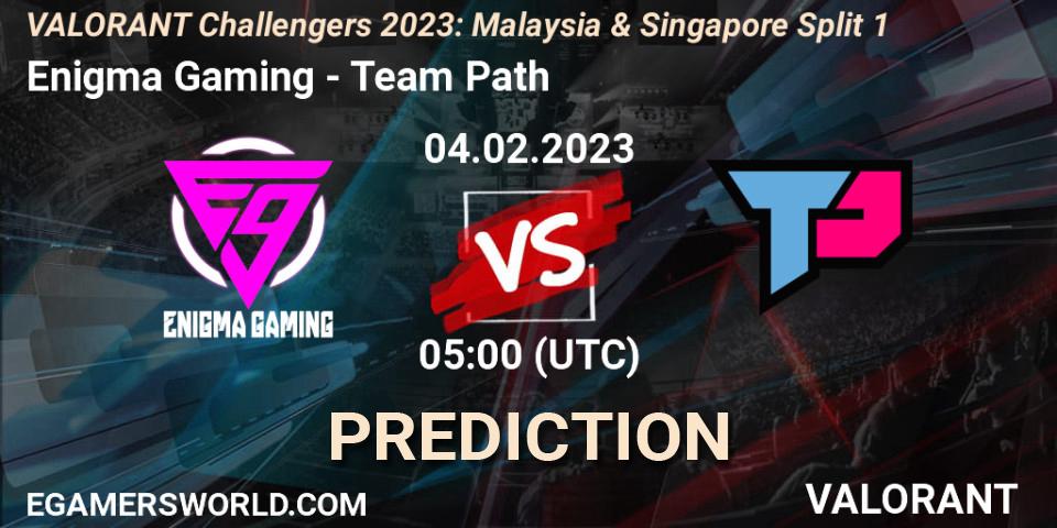 Enigma Gaming - Team Path: ennuste. 04.02.23, VALORANT, VALORANT Challengers 2023: Malaysia & Singapore Split 1
