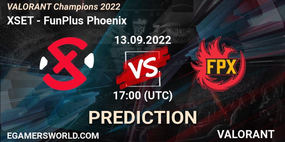 XSET - FunPlus Phoenix: ennuste. 13.09.22, VALORANT, VALORANT Champions 2022
