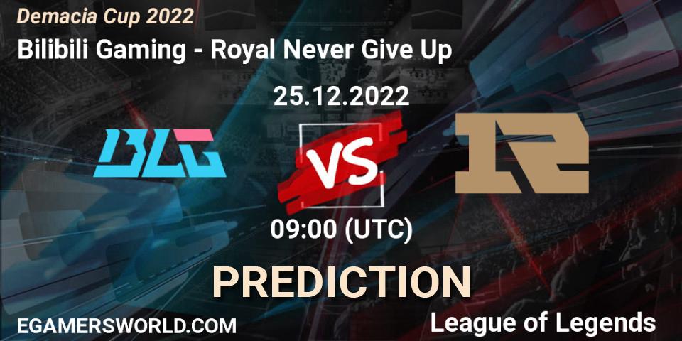 Bilibili Gaming - Royal Never Give Up: ennuste. 25.12.22, LoL, Demacia Cup 2022