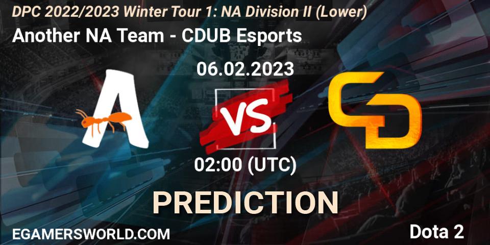 Another NA Team - CDUB Esports: ennuste. 06.02.23, Dota 2, DPC 2022/2023 Winter Tour 1: NA Division II (Lower)