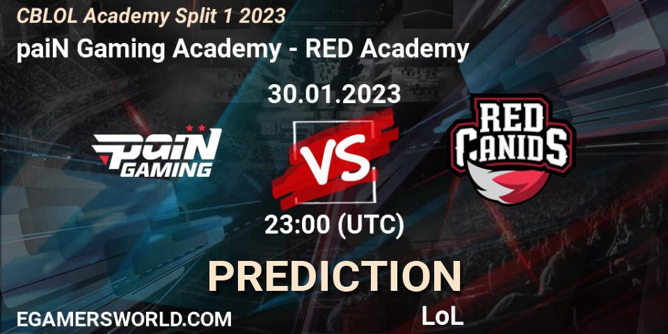 paiN Gaming Academy - RED Academy: ennuste. 30.01.23, LoL, CBLOL Academy Split 1 2023