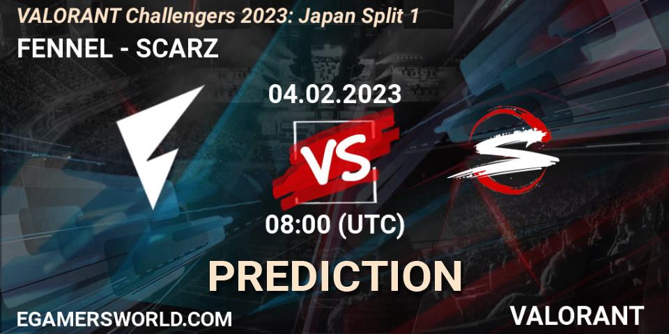 FENNEL - SCARZ: ennuste. 04.02.23, VALORANT, VALORANT Challengers 2023: Japan Split 1